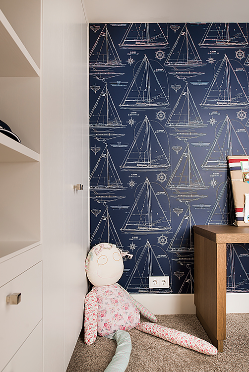 Slaapkamer jongen behang Ralph Lauren - Doornebal Interiors